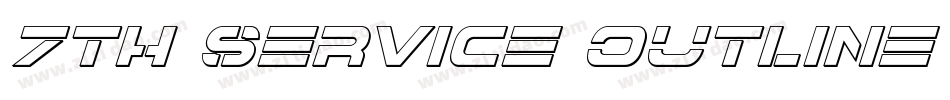 7th Service Outline Italic字体转换